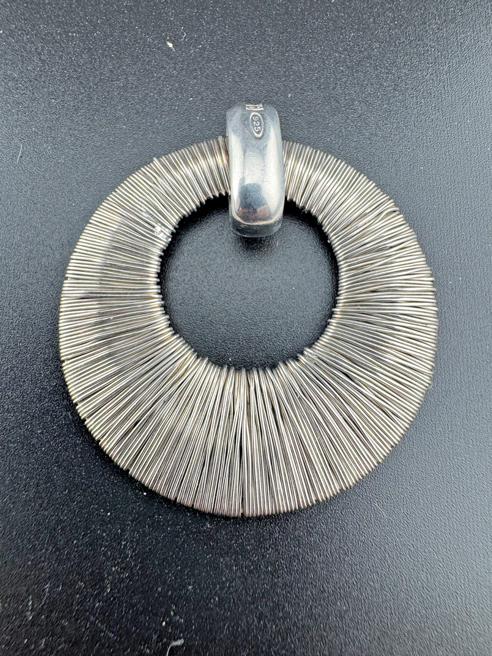 Adami & Martucci Sterling Silver Wire Wrap Donut Pendant